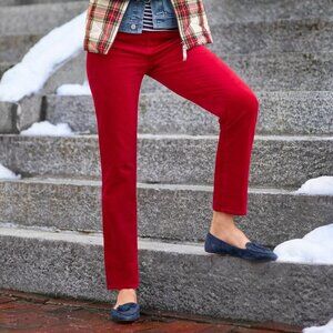 Talbots High Red Waist Straight Leg Stretch Corduroy Pants 18W